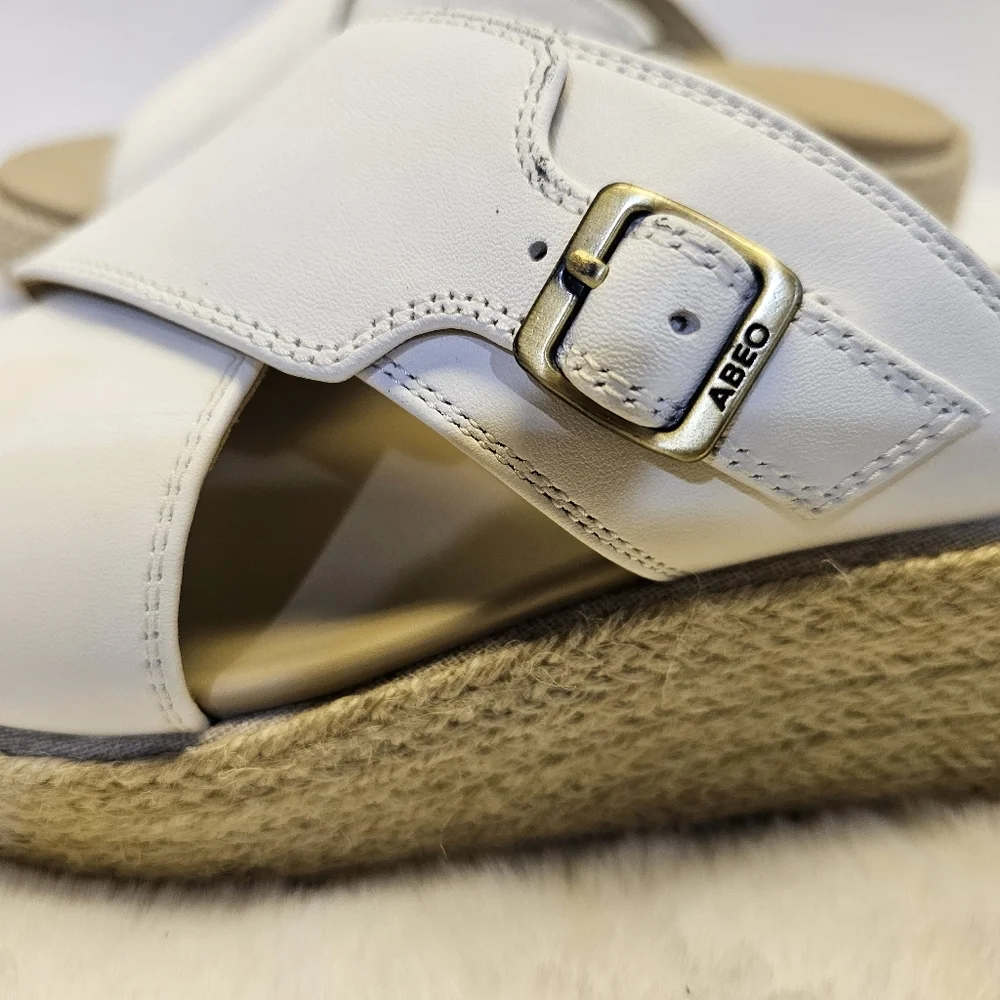 ABEO White Espadrille‎ Sandals